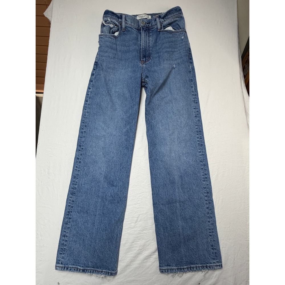Abercrombie & Fitch The 90s Relaxed Jean High Rise Blue Denim 25 0s